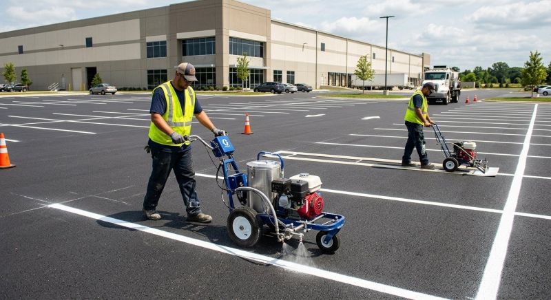 Commercial Asphalt Painting in Katy, TX