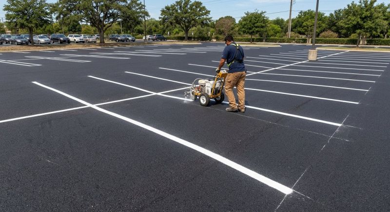 Concrete Parking Lot Striping in Orange County, CA